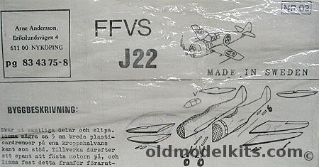 Andersson 1/72 FFVS J22, 2  plastic model kit